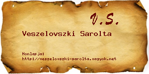Veszelovszki Sarolta névjegykártya