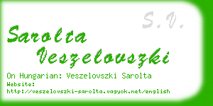 sarolta veszelovszki business card